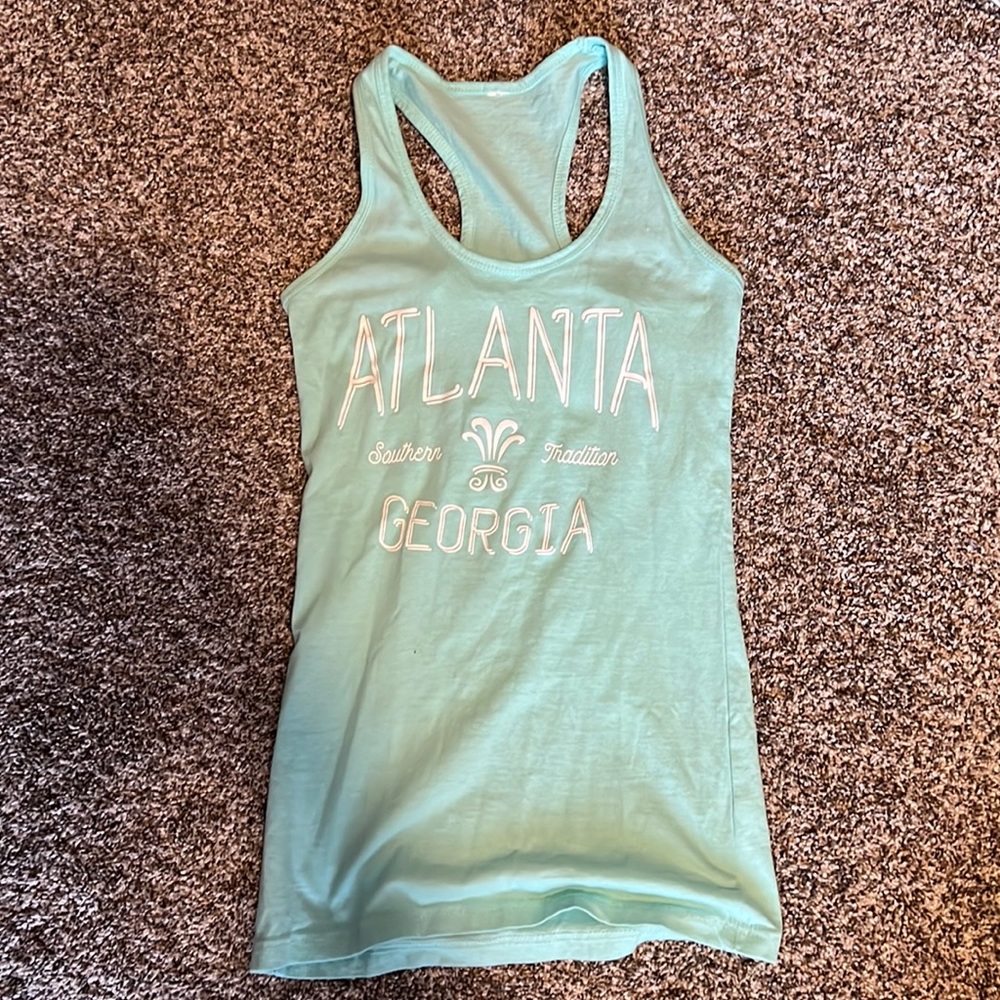 Teal Atlanta, Georgia tank top